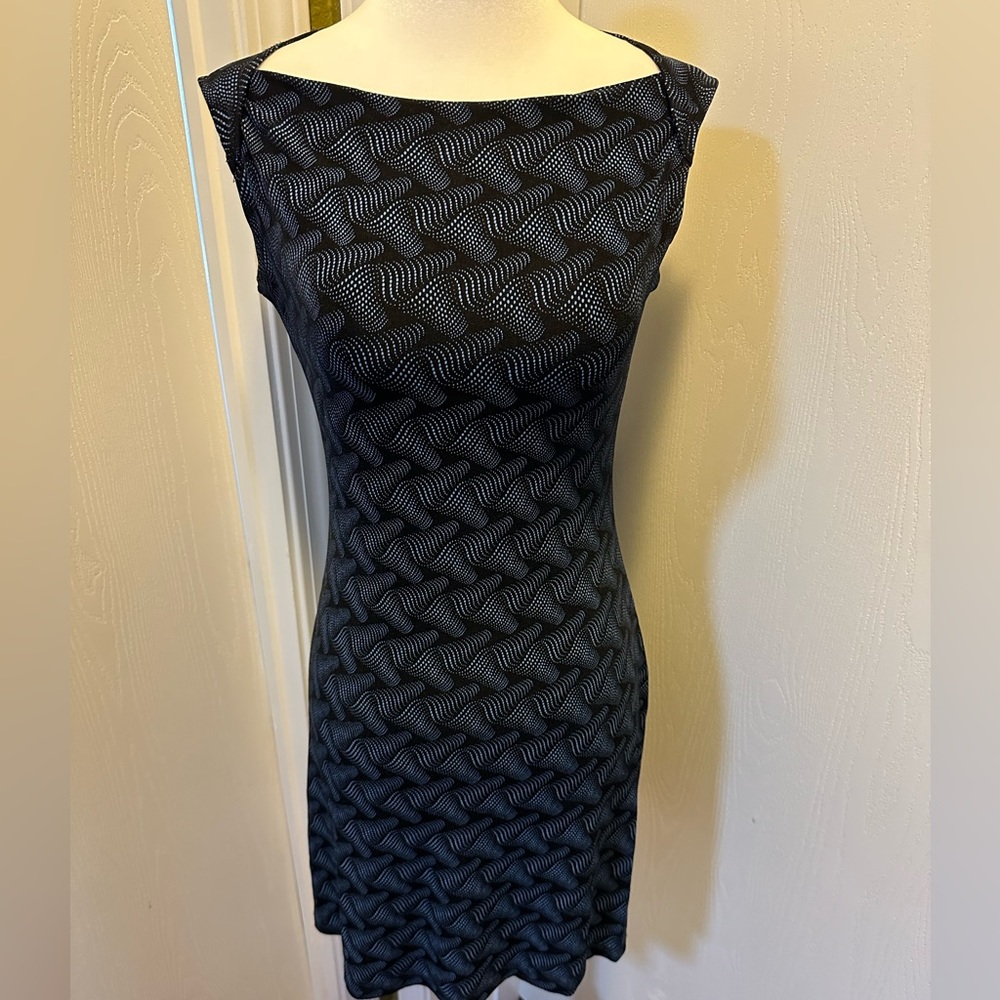 Vintage Essex black/blue dress Size S